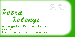 petra kelenyi business card